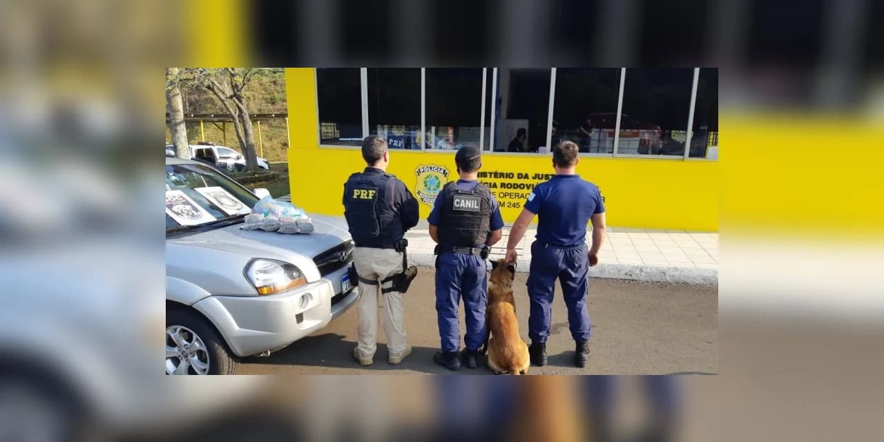 PRF apreende 18,5 quilos de crack e skunk escondidos no tanque de uma caminhonete em Irati.