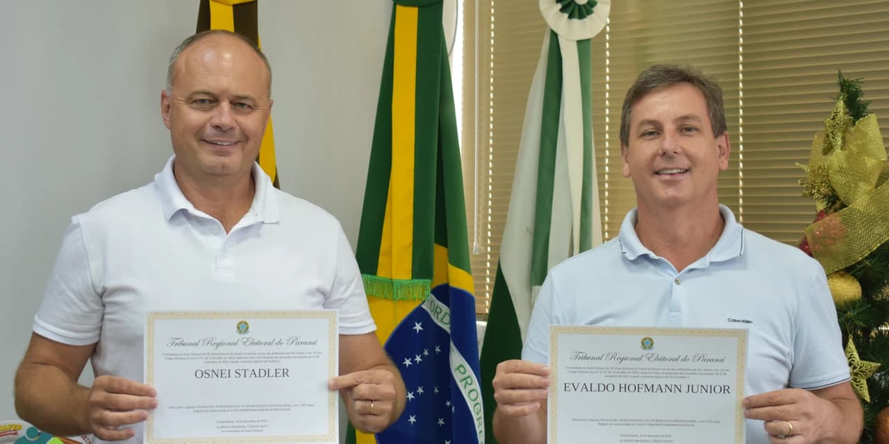 Osnei e Evaldo são diplomados pela Justiça Eleitoral