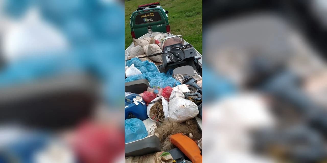 Polícia Ambiental prende duas pessoas e aplica multa no valor de 16 mil reais