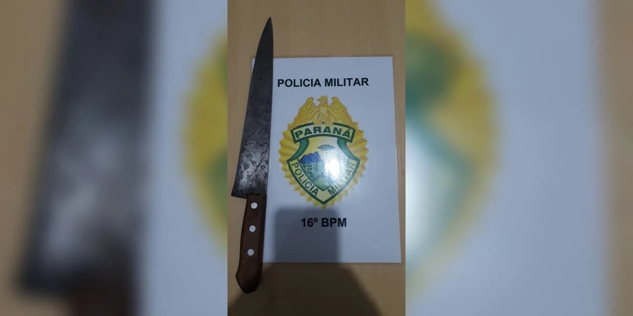 Homem armado com faca ameaça matar a esposa no interior de Prudentópolis