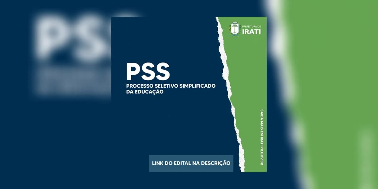 PSS Educação de Irati abre vagas para professor e psicólogo