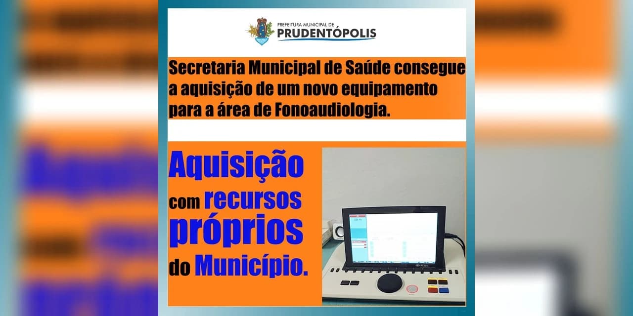 Em Prudentópolis Saúde adquire um novo equipamento para a área de Fonoaudiologia