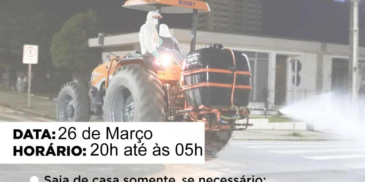 Em Prudentópolis Saúde vai realizar desinfecção das vias e espaços públicos