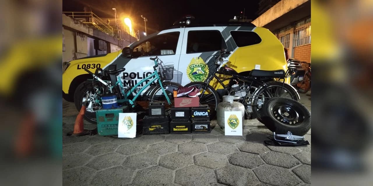 Em Guarapuava Polícia Militar recupera vários objetos furtados