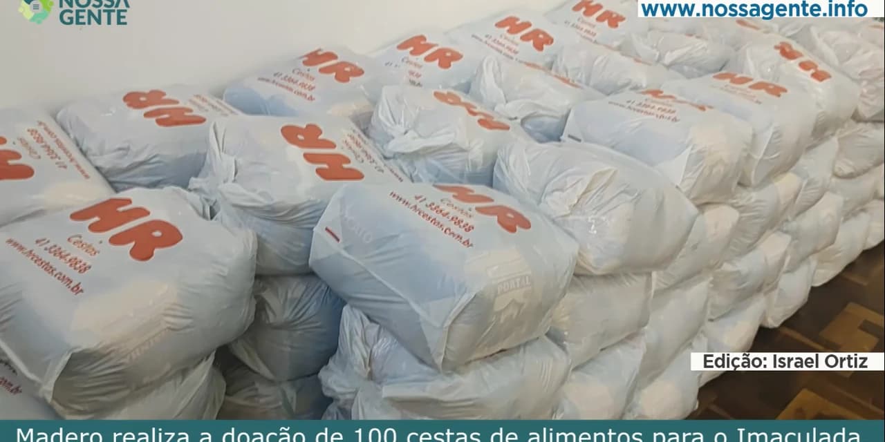 TV NOSSA GENTE: Madero realiza a entrega de 100 cestas de alimentos em Prudentópolis para o Colégio Imaculada.