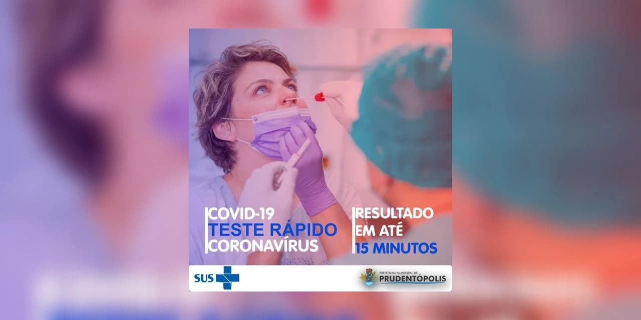 Em Prudentópolis Saúde inicia diagnósticos dos casos do Covid-19 através dos testes rápidos