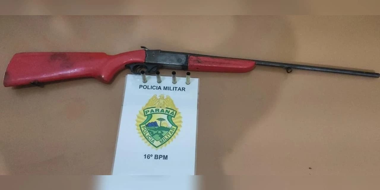 Homem é preso após efetuar disparos com espingarda no bairro São Basílio em Prudentópolis