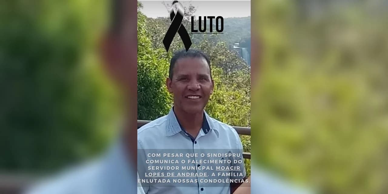 NOTA DE FALECIMENTO: É com pesar que o Portal Nossa Gente comunica o falecimento