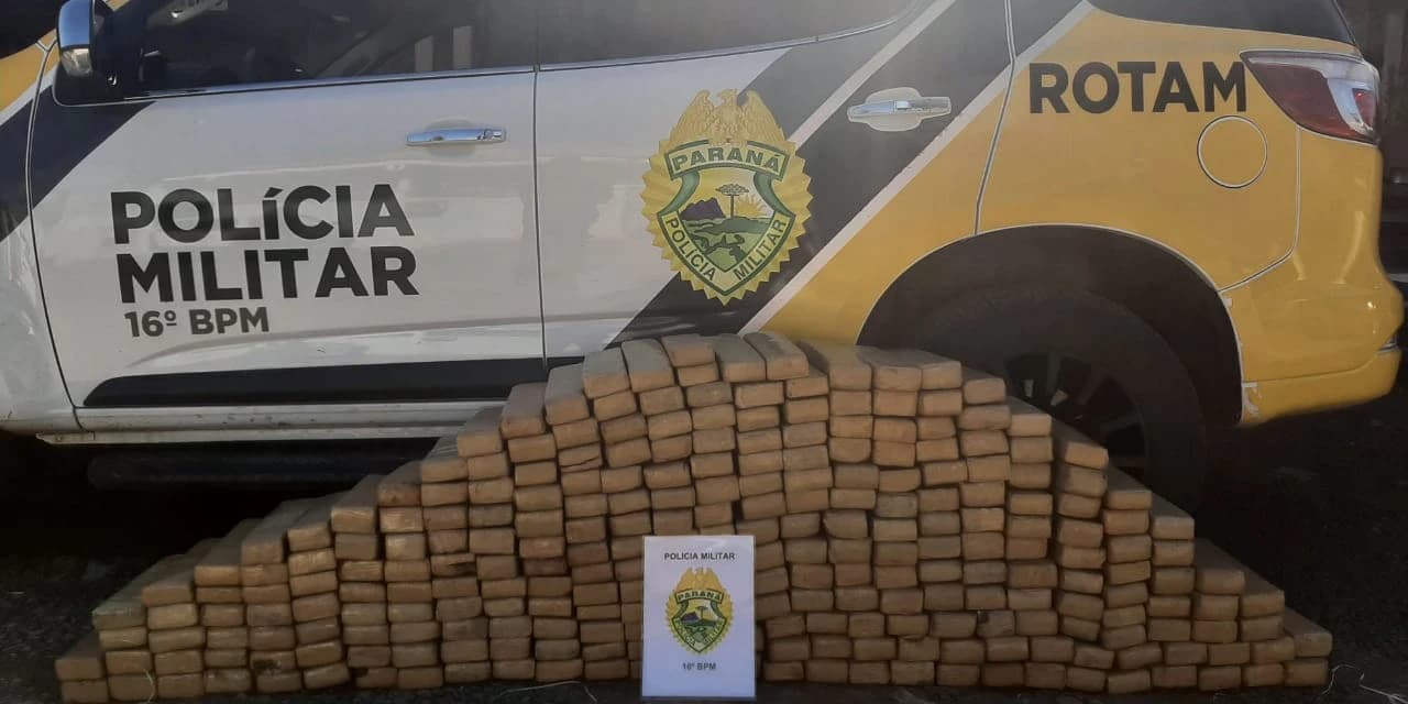 Rotam encontra veículo com 246 Kg de maconha na Br: 277 em Prudentópolis