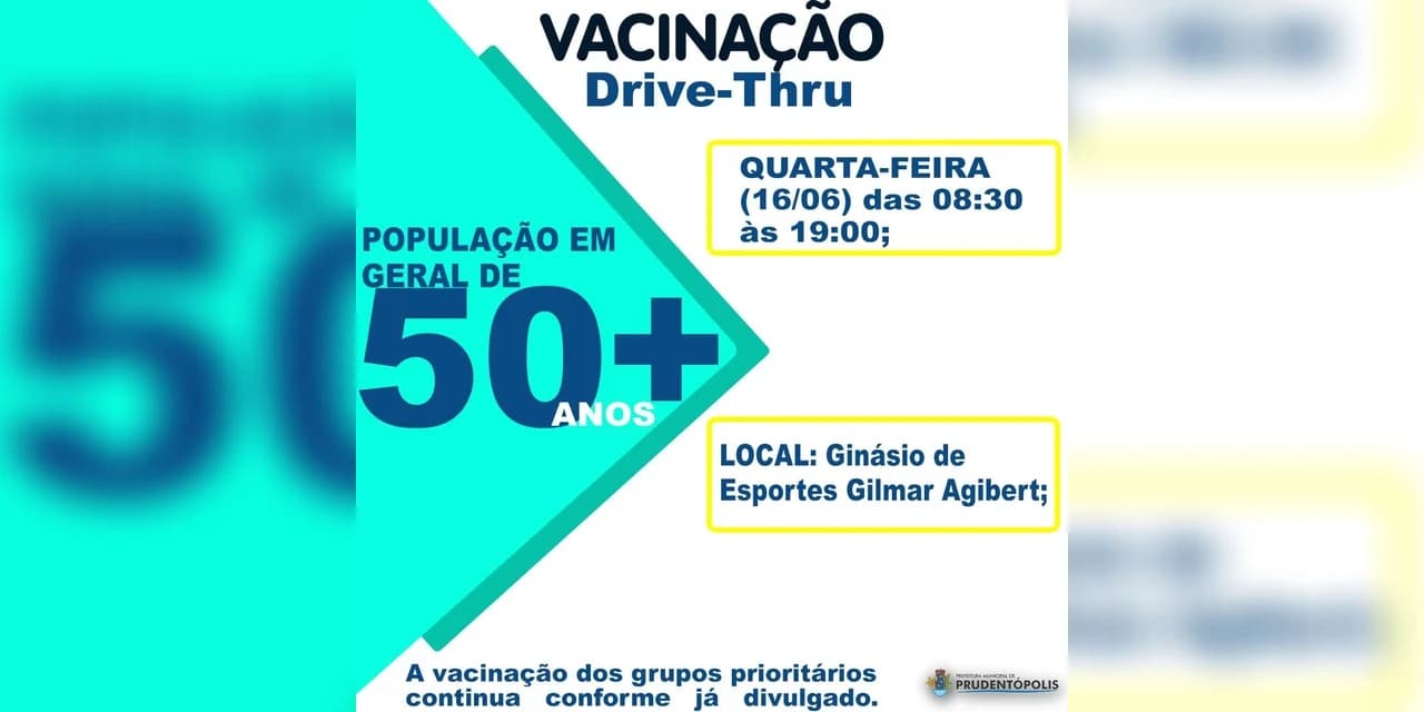 Covid-19: Confira o cronograma de vacinação em Prudentópolis