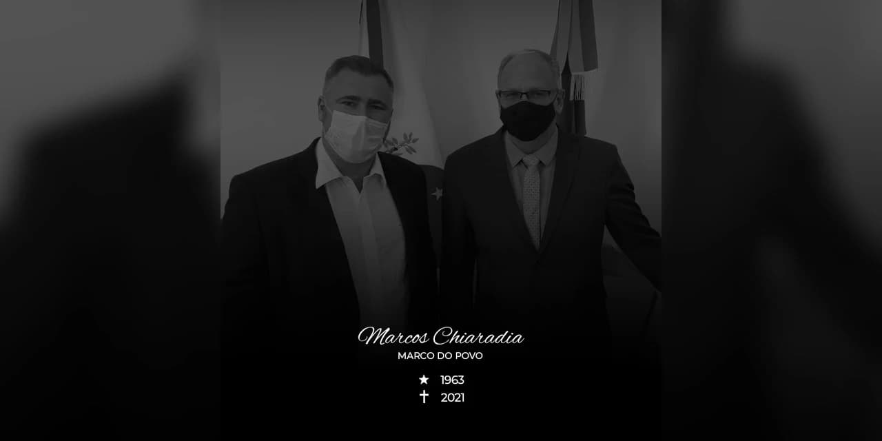 Deputado Emerson Bacil lamenta a morte do prefeito de Guamiranga Marcos Chiaradia