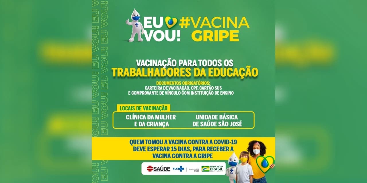Profissionais da educação são incluídos na vacinação contra a gripe em Tibagi