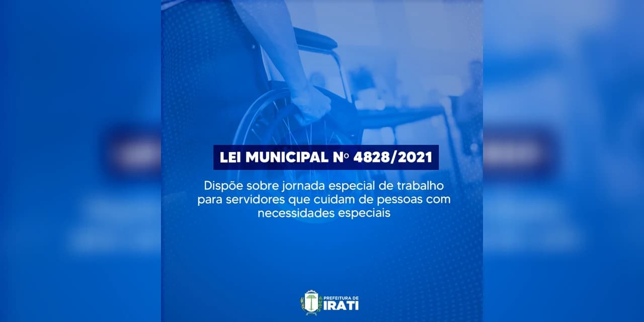 Prefeitura de Irati adota jornada especial de trabalho para servidores que cuidam de pessoas com necessidades especiais