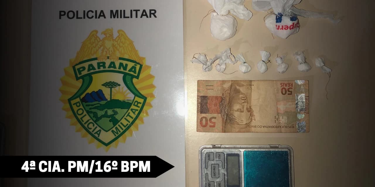 Duas pessoas são presas durante operação de combate ao tráfico de drogas em Prudentópolis