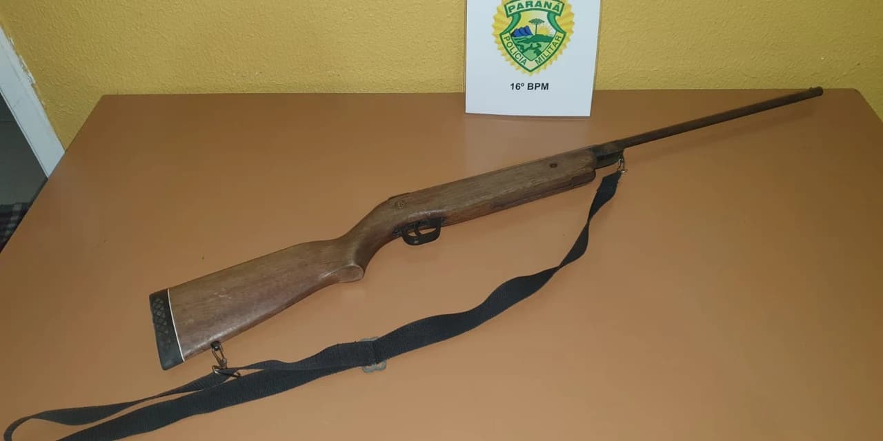 Polícia Militar apreende carabina após briga de cunhados no interior de Prudentópolis