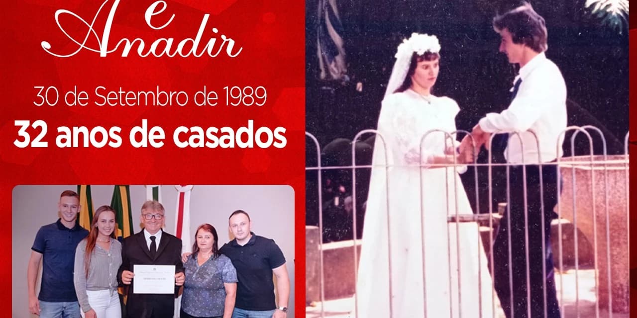 Em Prudentópolis, casal completa 32 anos de união