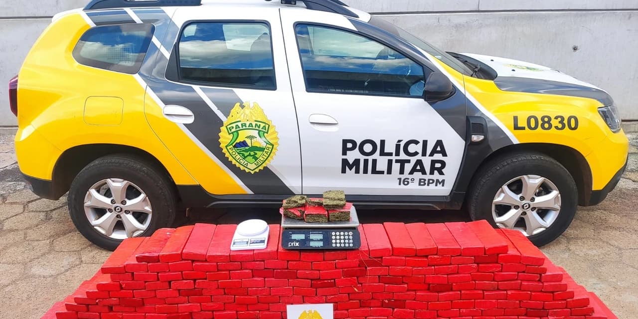 Polícia Militar apreende cerca de 340 kg de maconha em Guarapuava