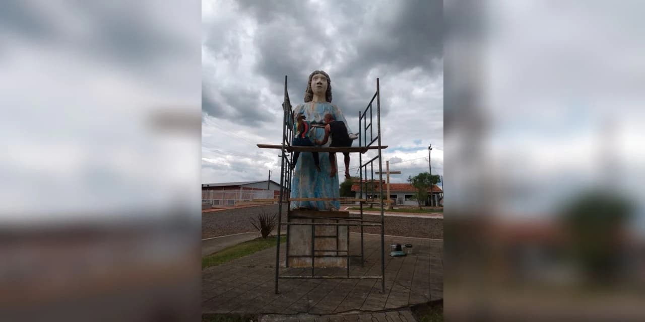 Prefeitura de Guamiranga restaura estátua do Menino Jesus