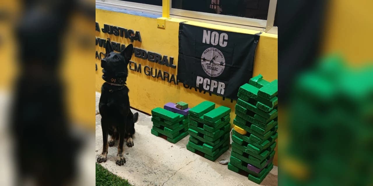 Polícia Civil apreende 60kg de maconha durante abordagem na BR 277, em Guarapuava