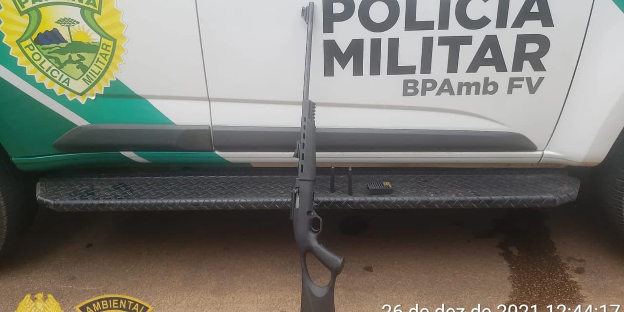 Polícia apreende armamento durante abordagem, em Teixeira Soares