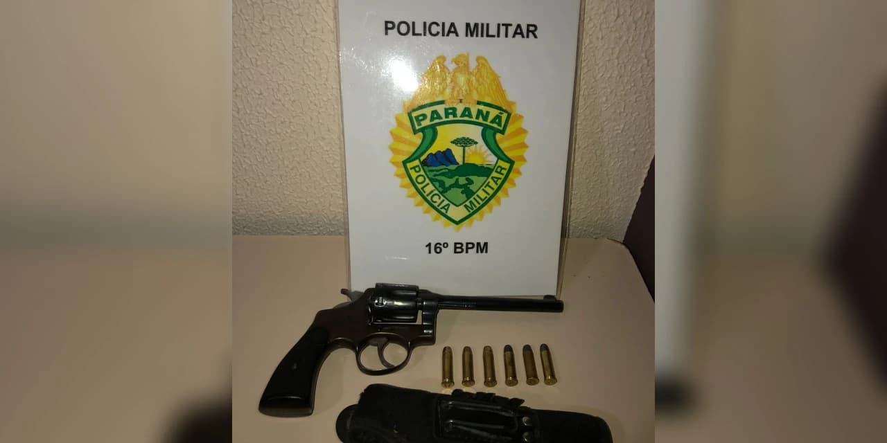 Durante abordagem em um bar no interior de Prudentópolis Rotam apreende revólver