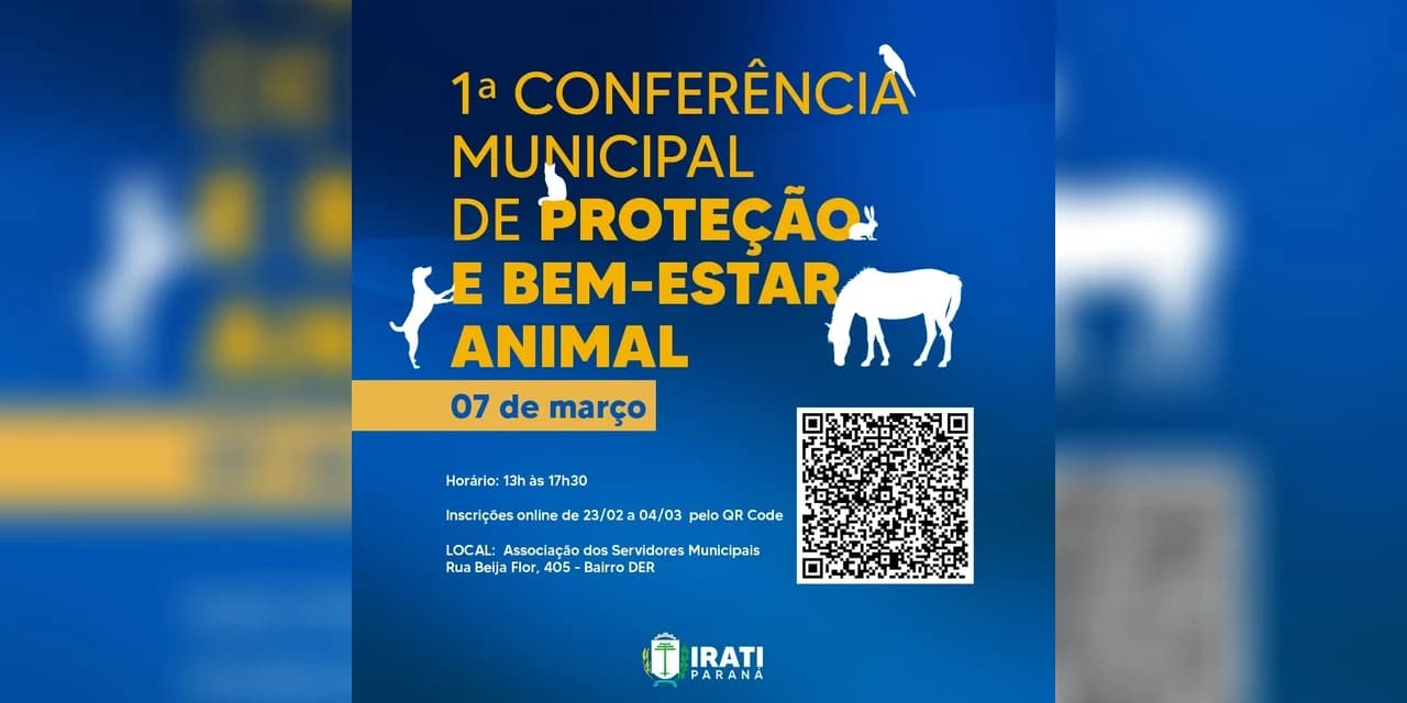 1ª Conferência de Proteção e Bem-Estar Animal de Irati ocorre em março