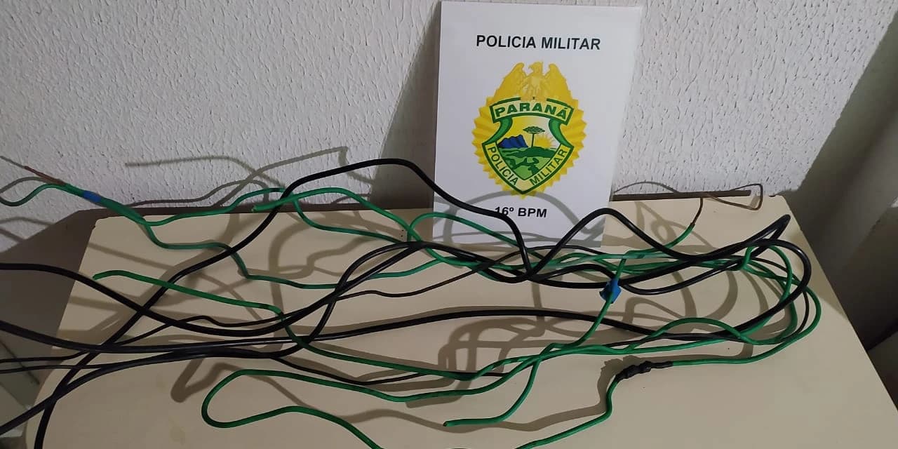 Homem é flagrado furtando fios de energia em Prudentópolis