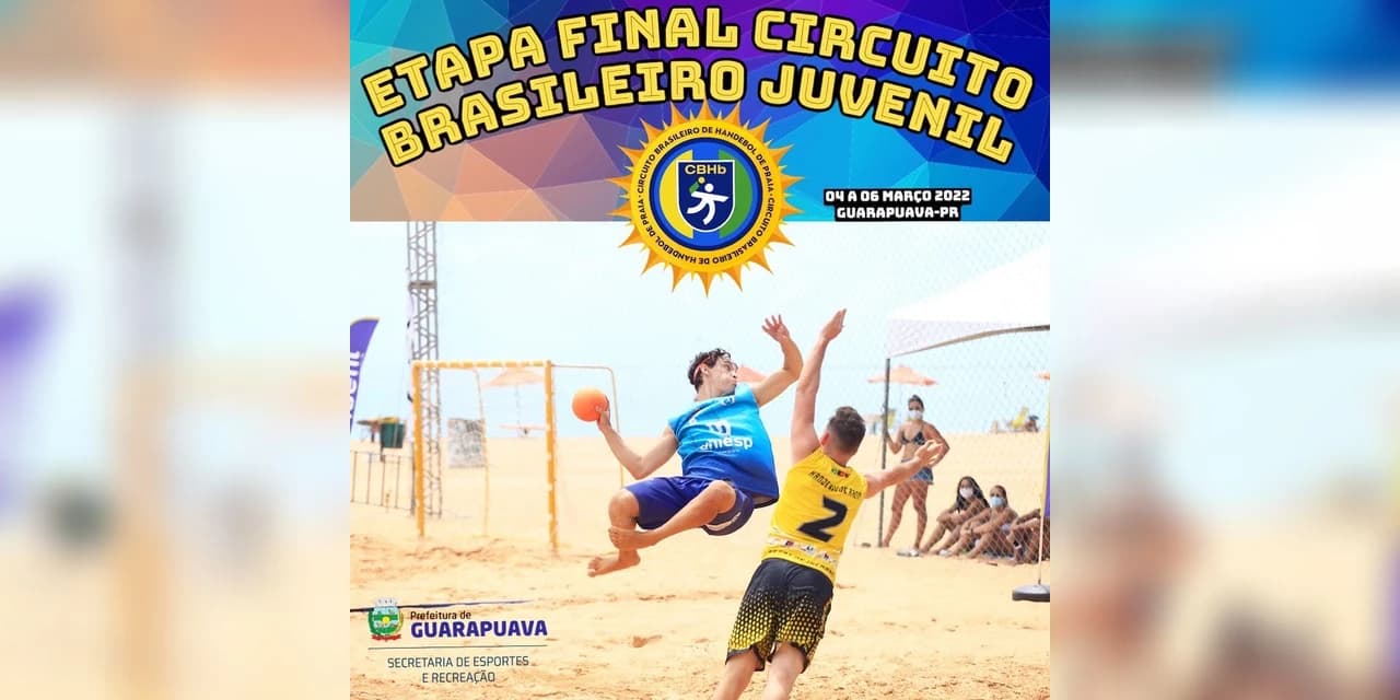 Guarapuava vai sediar etapa final do Circuito Brasileiro Juvenil de Handebol na Praia