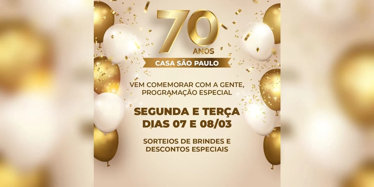 TV NOSSA GENTE: Casa São Paulo comemora 70 anos em Prudentópolis com muitas promoções e descontos. Assista a matéria!