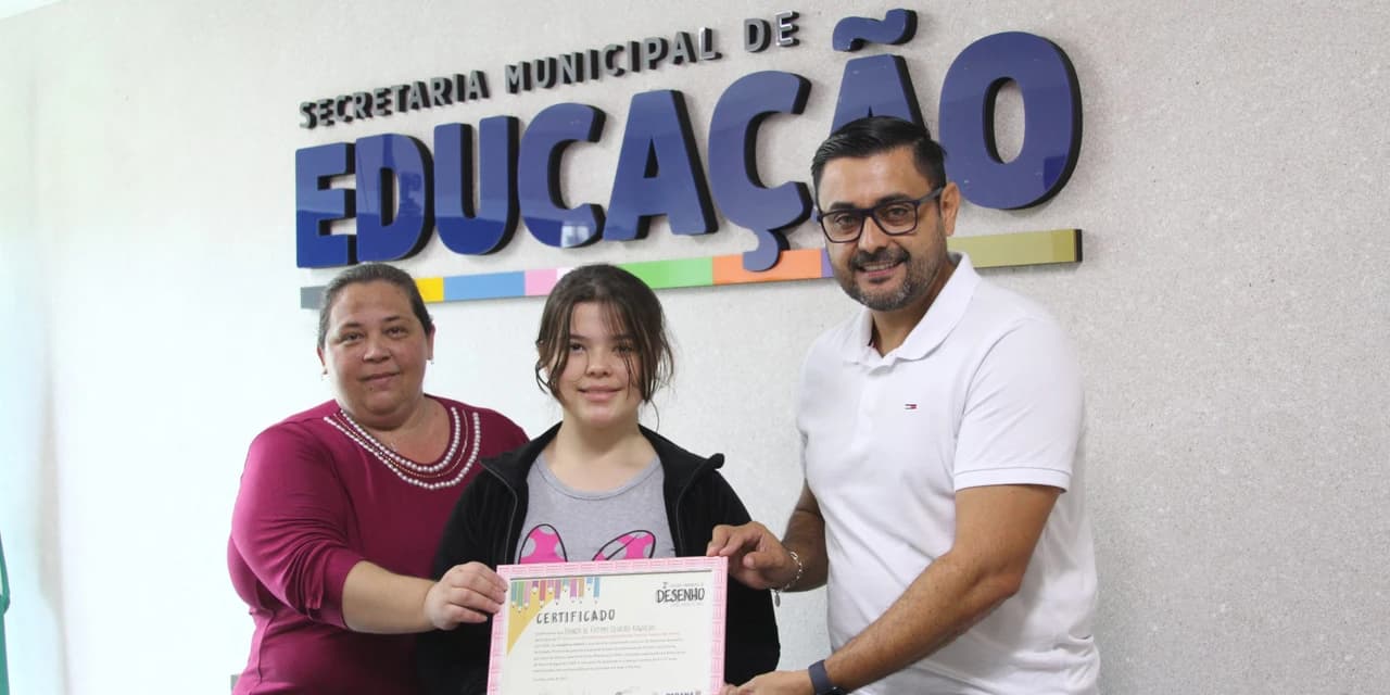 Desenho de aluna guarapuavana está entre os 20 melhores do estado