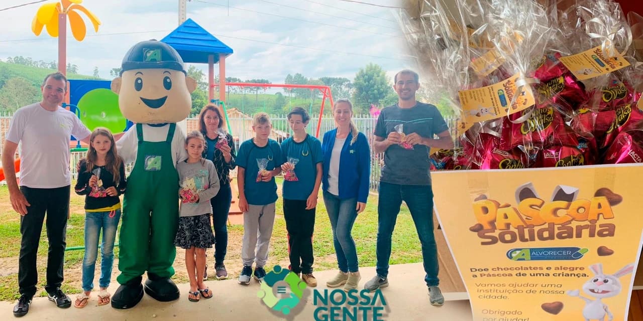 Campanha Páscoa Solidária da Farmácia Alvorecer distribui bombons em escolas públicas