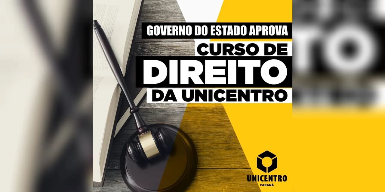 Curso de Direito da Unicentro é autorizado pelo Governo do Estado