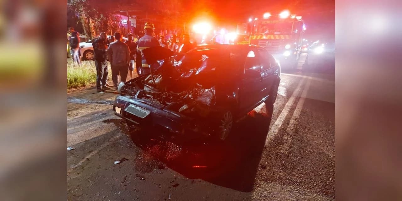 Acidente entre três veículos deixa quatro feridos na PR 170, em Guarapuava