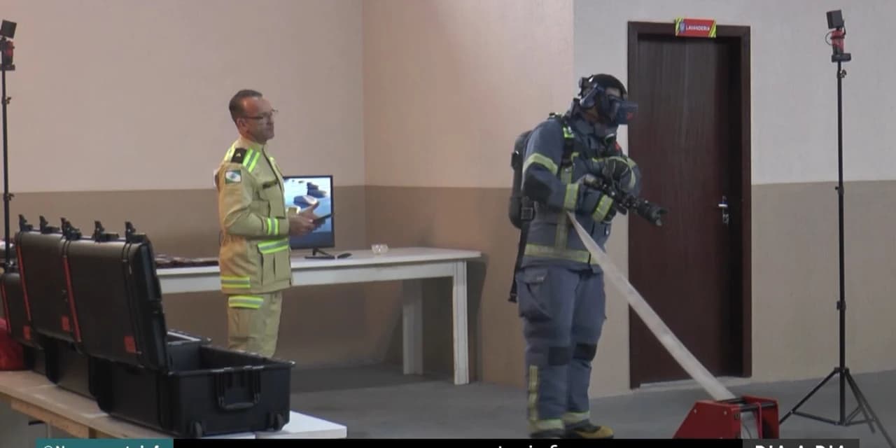 TV NOSSA GENTE: Bombeiros de Prudentópolis têm treinamento com 1º simulador de combate a incêndios do Brasil
