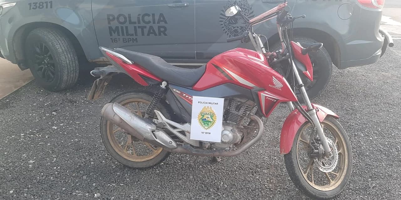 Moto com sinais de adulteração é apreendida em Ligação interior de Prudentópolis