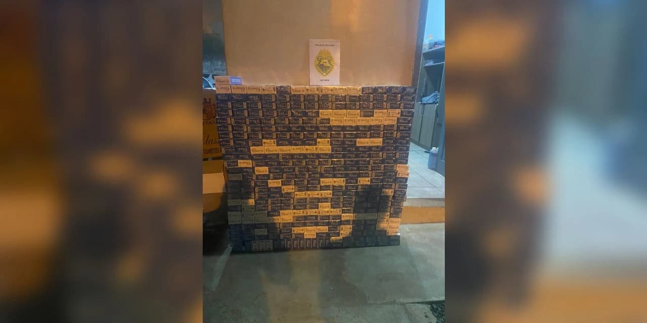 Policia Militar realiza mega apreensão de cigarros contrabandeados e 627 kg de maconha em Manoel Ribas