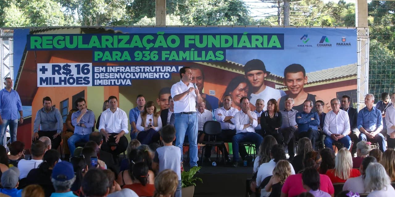 Governador regulariza moradia de 936 famílias em Imbituva e libera R$ 15 milhões para a cidade