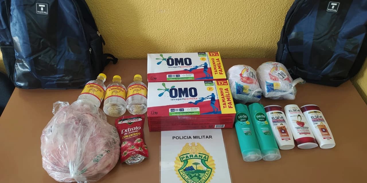 Em Prudentópolis casal é preso após furtar diversos objetos de um supermercado