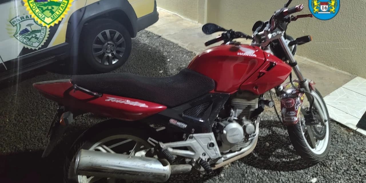 Em Prudentópolis moto é apreendida por estar transitando com o escapamento irregular
