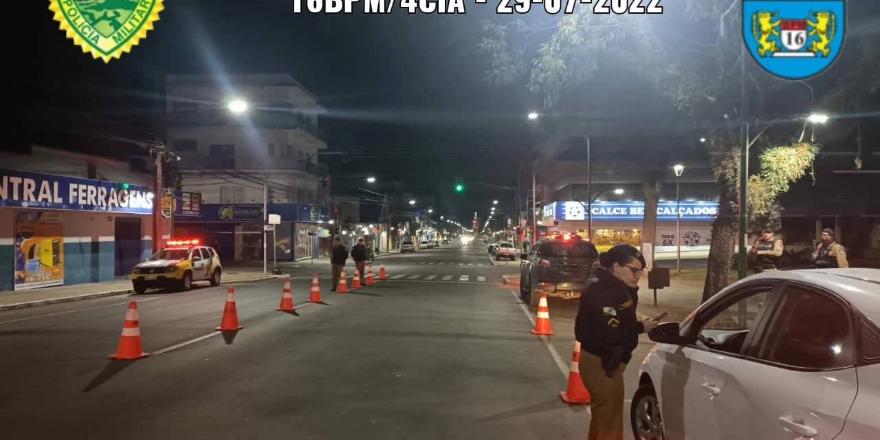 Polícia Militar realiza operação AIFU em Prudentópolis e região