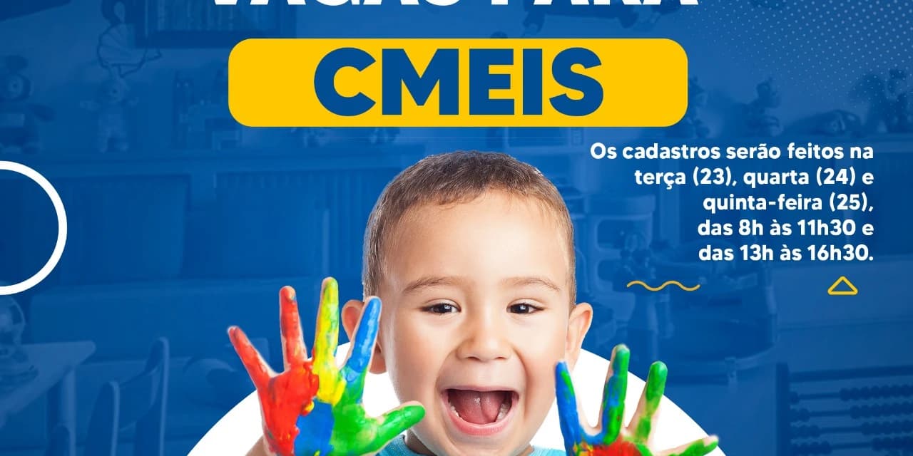 Cadastro de vagas para CMEIs de Irati começou na terça-feira (23)