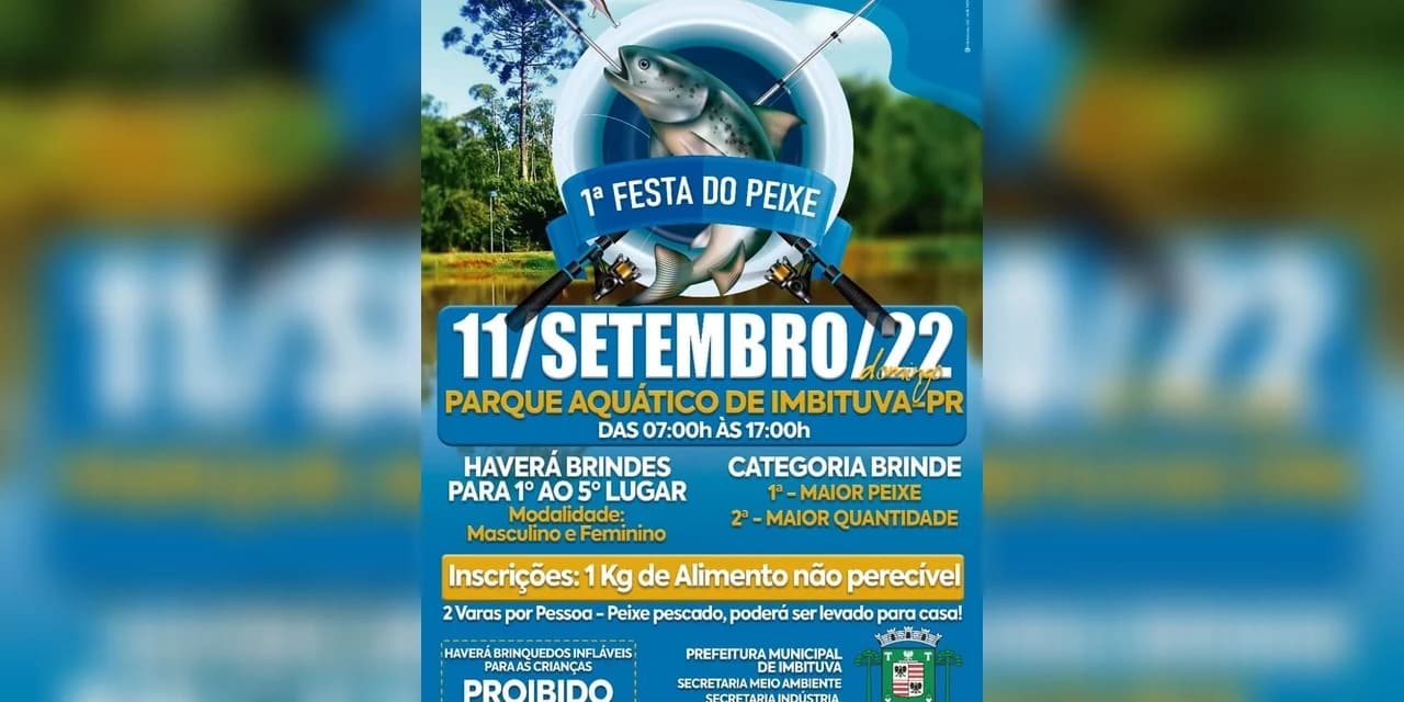 1ª Festa do Peixe em Imbituva é neste domingo (11)