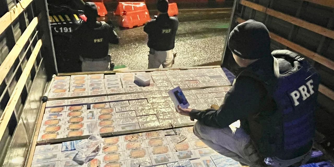 PRF apreende mais de 700 celulares na BR 277, em Candói