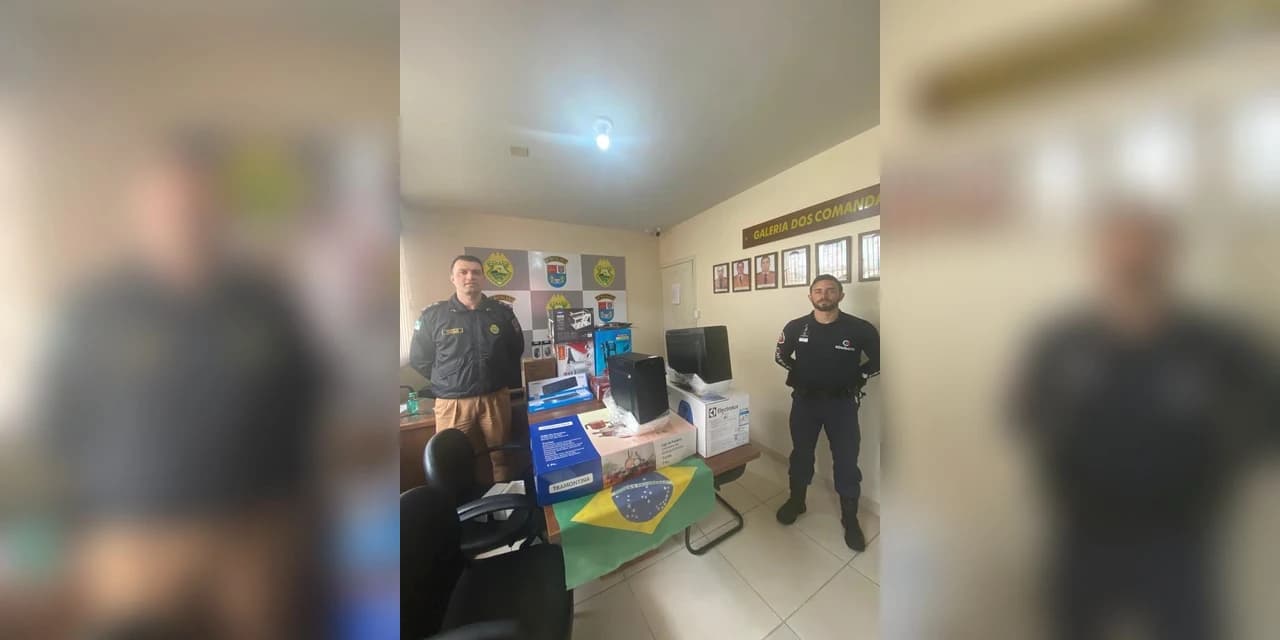 4ª Cia da PM de Prudentópolis recebe mais de 20 equipamentos e utensílios do Conseg