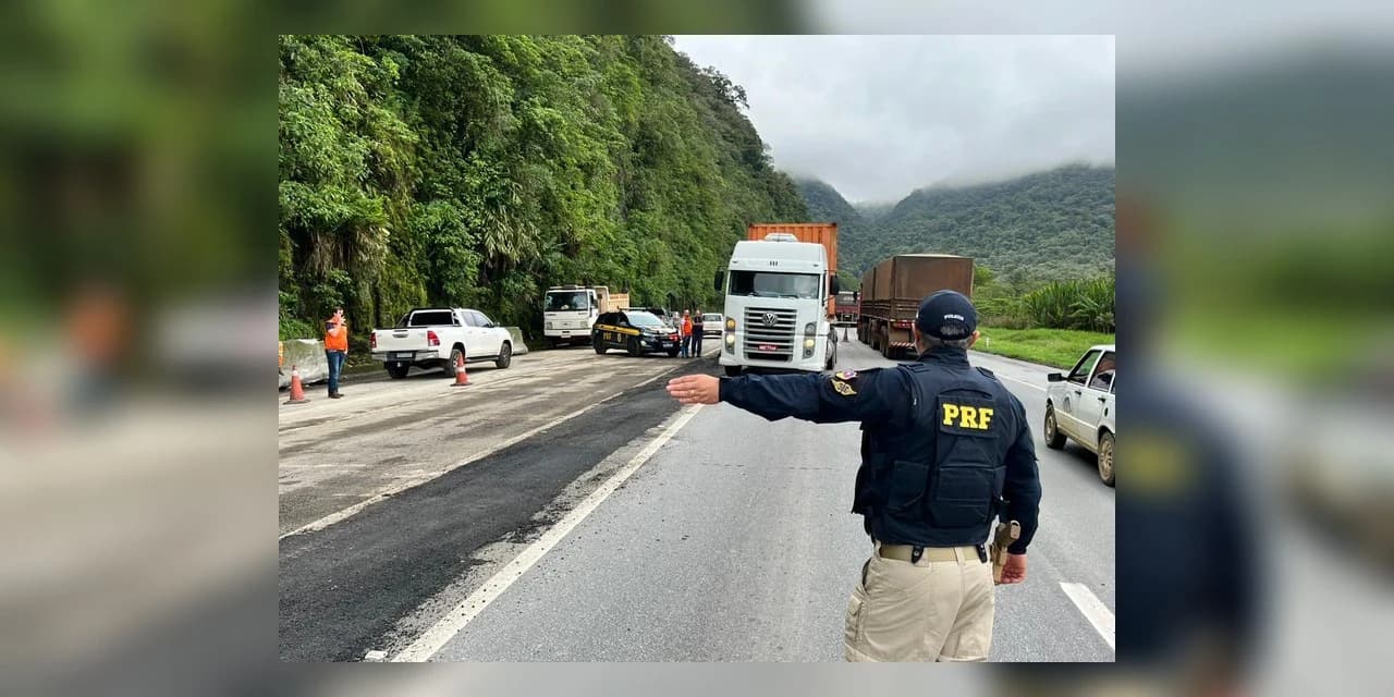 Desvio é alterado para melhorar o fluxo de veículos na BR 277, em Morretes