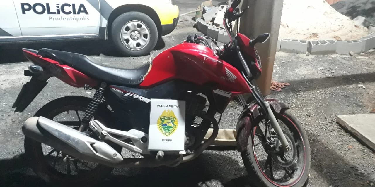 Polícia Militar de Prudentópolis recupera moto roubada