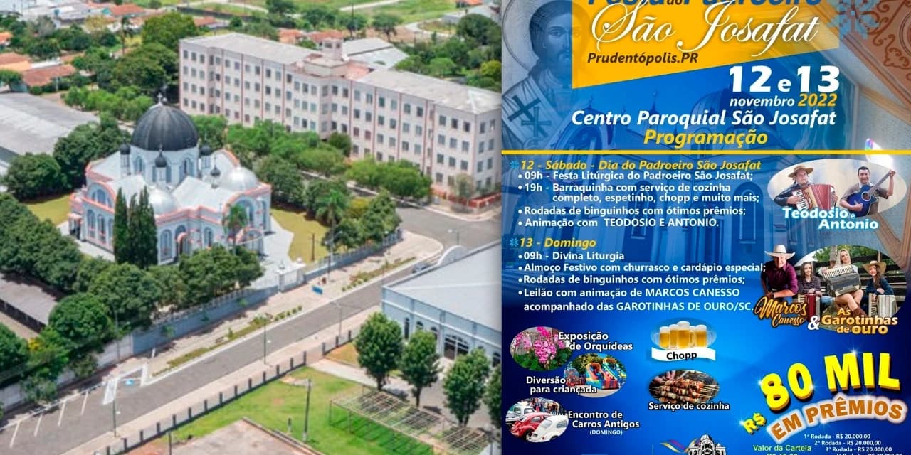 Festa do padroeiro São Josafat vai movimentar Prudentópolis neste final de semana