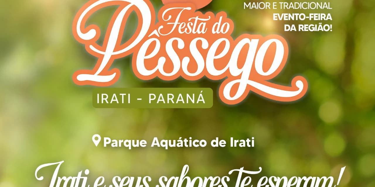 42ª Festa do Pêssego acontece nos dias 3 e 4 de dezembro no Parque Aquático