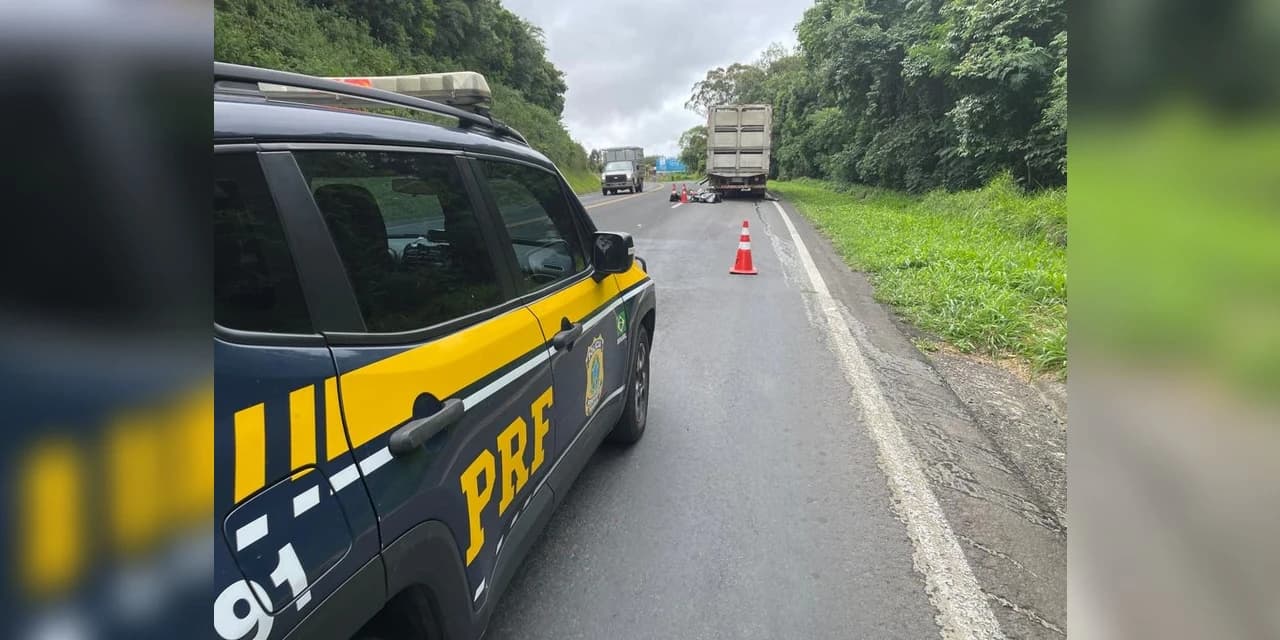 Motociclista morre em acidente na BR 277, em Irati