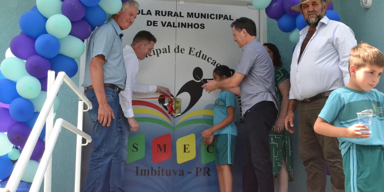 Novo prédio da Escola Rural Municipal de Valinhos é inaugurado em Imbituva. Assista o VÍDEO!